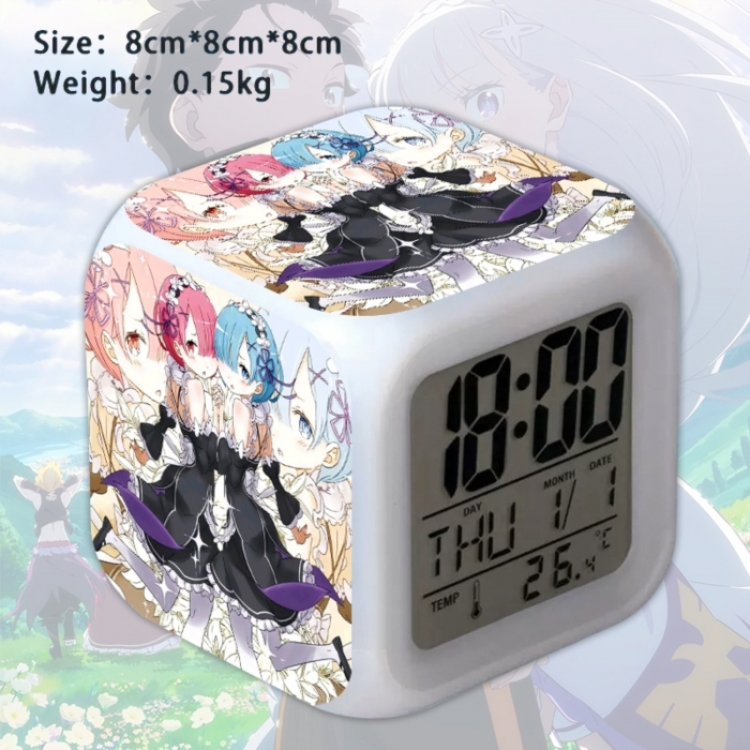 Re:Zero kara Hajimeru Isekai Seikatsu Anime Square Alarm Clock 8x8x8cm