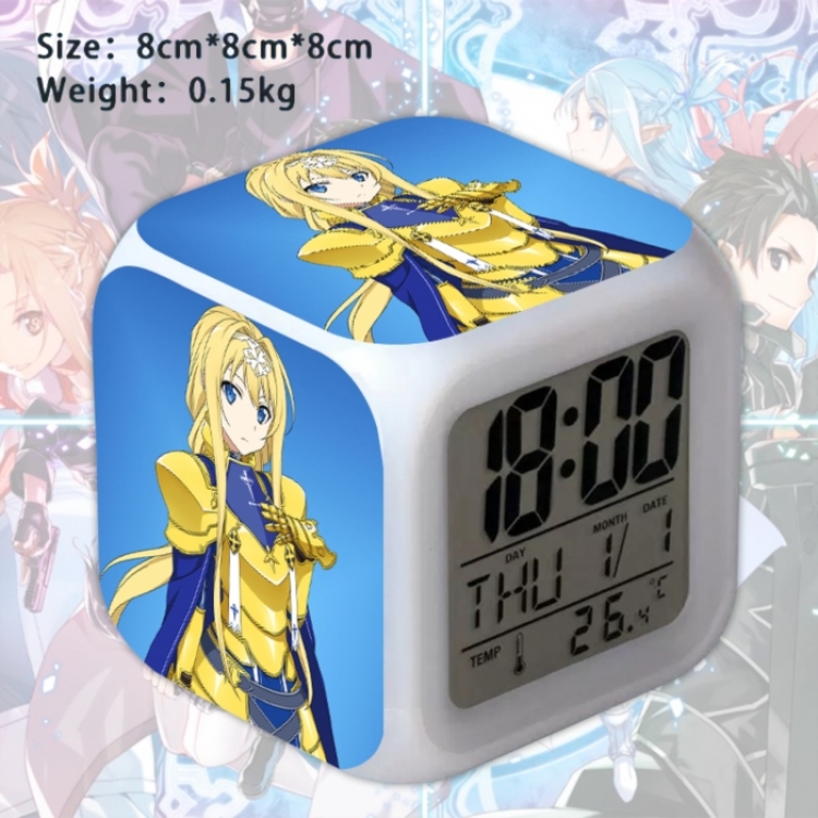 Sword Art Online Anime Square Alarm Clock 8x8x8cm