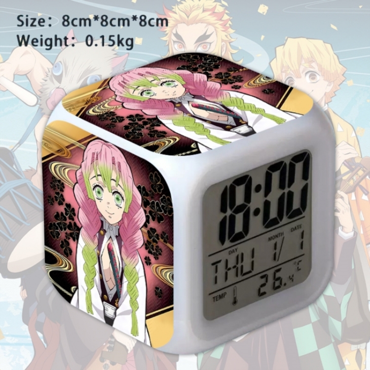 Demon Slayer Kimets Anime Square Alarm Clock 8x8x8cm