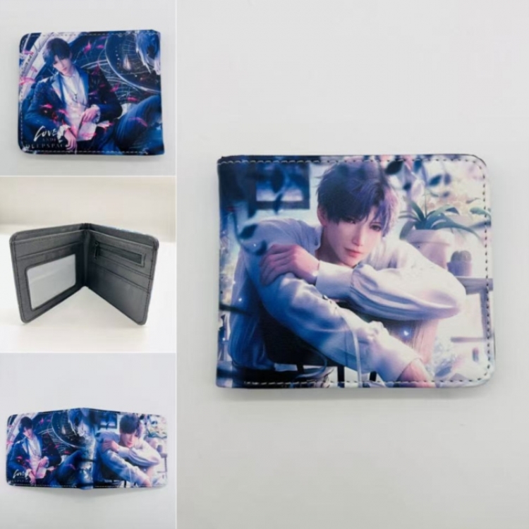 Love and Deepspace Full color Two fold short card case wallet 11X9.5CM 