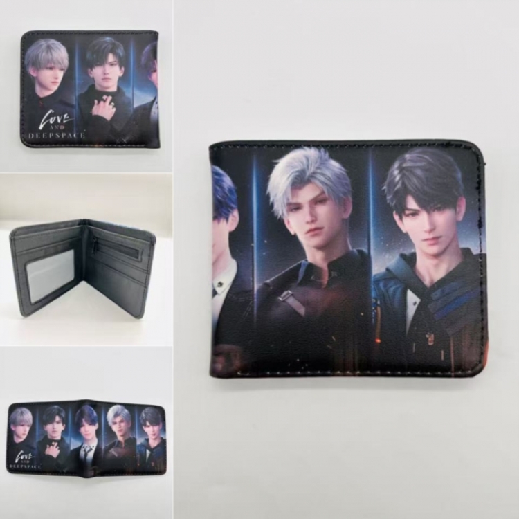 Love and Deepspace Full color Two fold short card case wallet 11X9.5CM 