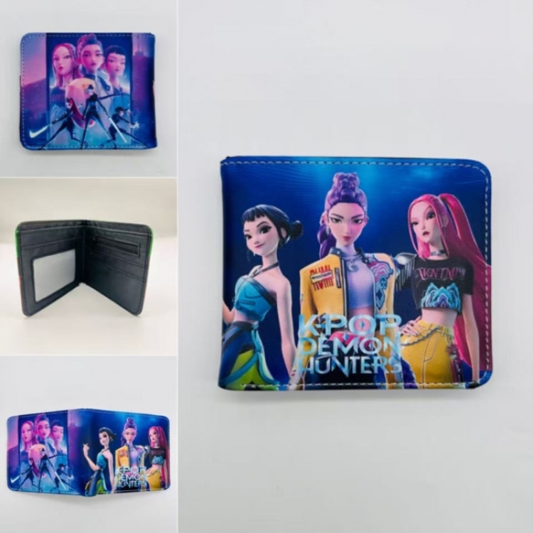 K-Pop:Demon Hunters Full color Two fold short card case wallet 11X9.5CM