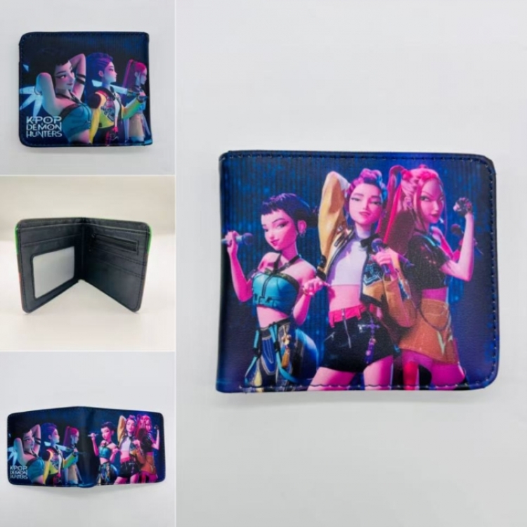K-Pop:Demon Hunters Full color Two fold short card case wallet 11X9.5CM 