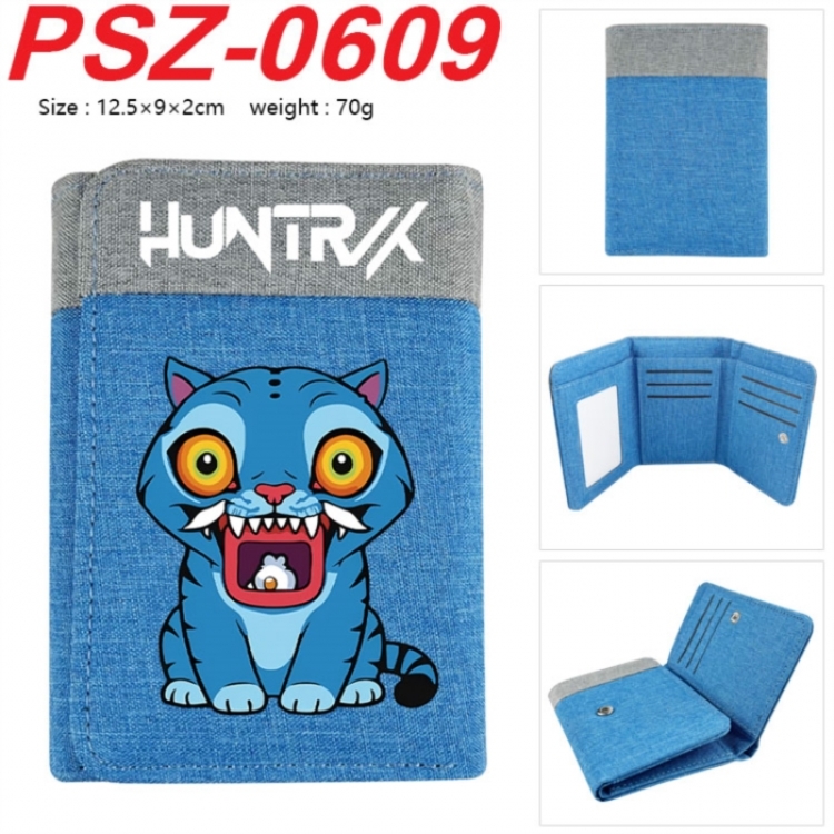 K-Pop Demon Hunters Anime color blocked three fold concealed wallet 12.5X9X2CM 70G