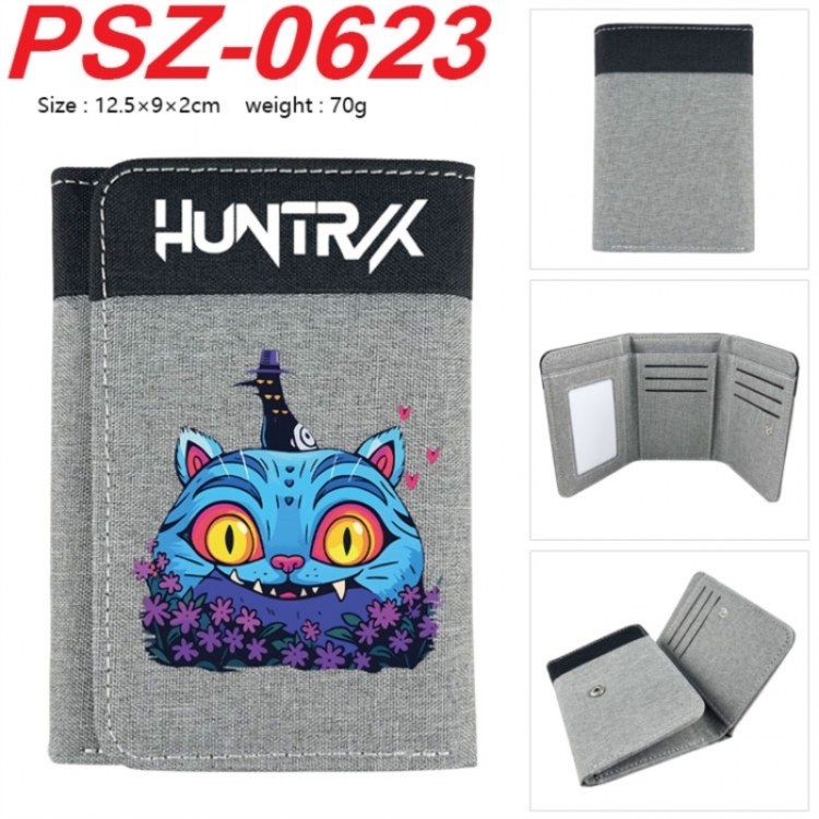 K-Pop Demon Hunters Anime color blocked three fold concealed wallet 12.5X9X2CM 70G