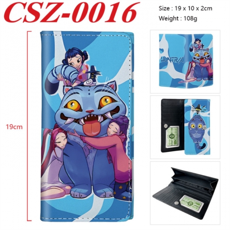 K-Pop Demon Hunters Anime peripheral long three fold wallet 19x10x2cm