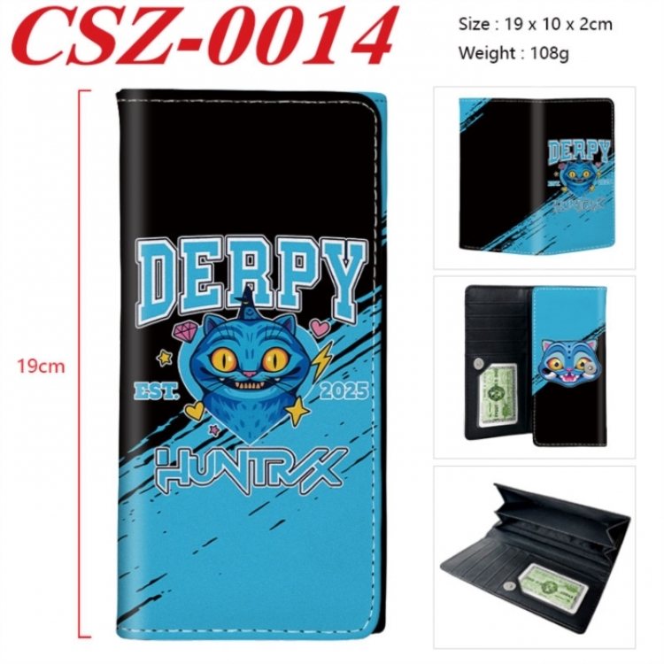 K-Pop Demon Hunters Anime peripheral long three fold wallet 19x10x2cm