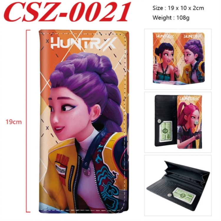 K-Pop Demon Hunters Anime peripheral long three fold wallet 19x10x2cm