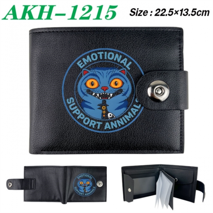 K-Pop Demon Hunters Animation snap fastener black pickup bag wallet 22.5X13.5CM