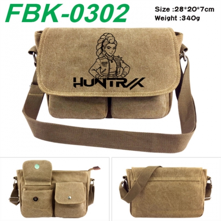 K-Pop Demon Hunters Anime peripheral canvas shoulder bag shoulder bag 28x20x7cm