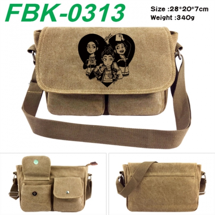 K-Pop Demon Hunters Anime peripheral canvas shoulder bag shoulder bag 28x20x7cm