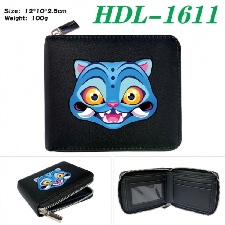 K-Pop Demon Hunters Anime Full Color Short All Inclusive Zipper Wallet 10x12x2.5cm