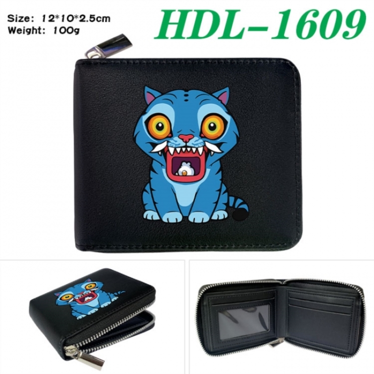 K-Pop Demon Hunters Anime Full Color Short All Inclusive Zipper Wallet 10x12x2.5cm