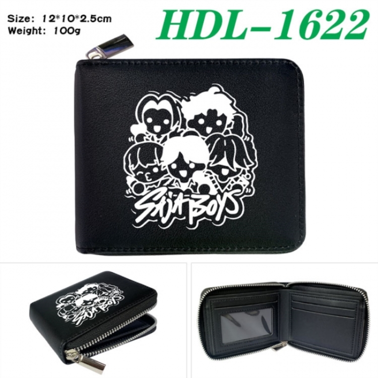 K-Pop Demon Hunters Anime Full Color Short All Inclusive Zipper Wallet 10x12x2.5cm