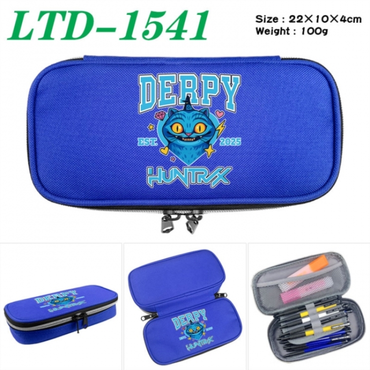 K-Pop Demon Hunters Anime Waterproof canvas zipper clamshell pencil case pencil case 22x10x4cm