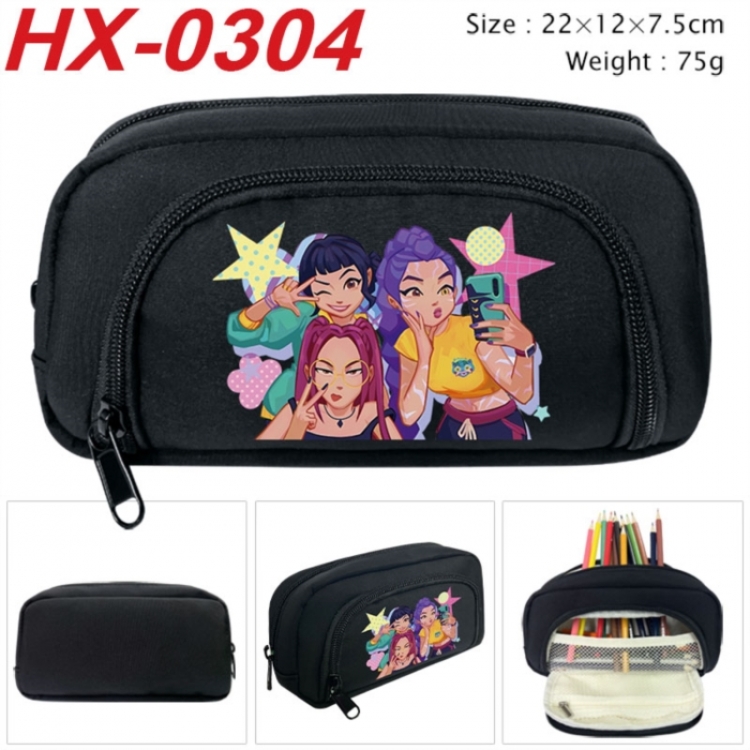 K-Pop Demon Hunters Anime 3D pencil case with insulation layer Pencil Bag 22X15X7.5CM