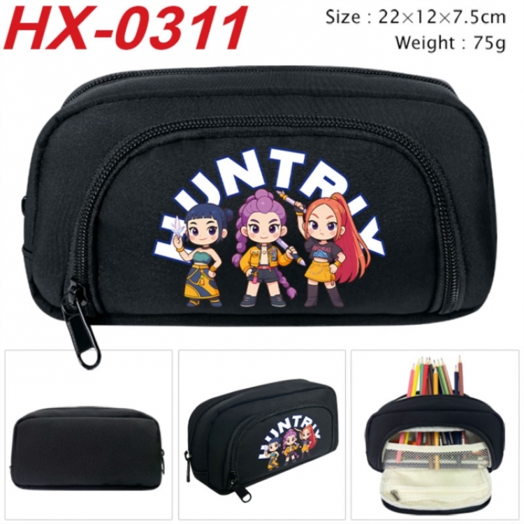K-Pop Demon Hunters Anime 3D pencil case with insulation layer Pencil Bag 22X15X7.5CM
