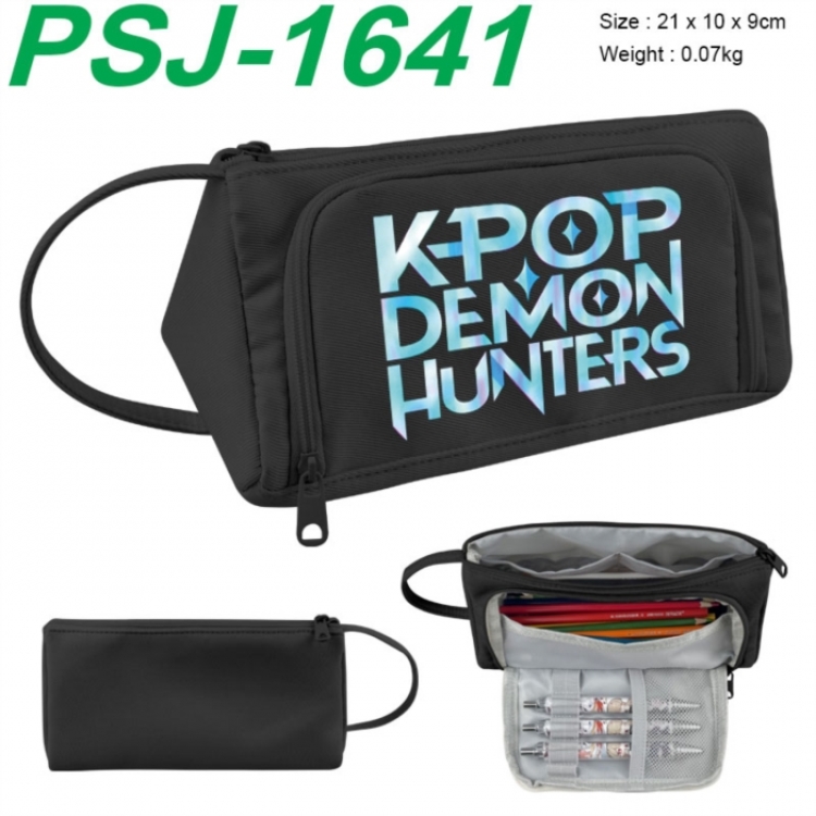 K-Pop Demon Hunters Anime canvas triangular pencil case 21x10x9cm 