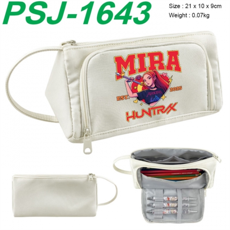 K-Pop Demon Hunters Anime canvas triangular pencil case 21x10x9cm 