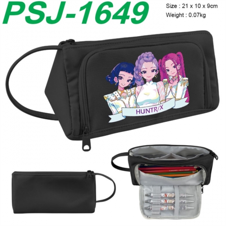 K-Pop Demon Hunters Anime canvas triangular pencil case 21x10x9cm 