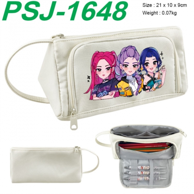 K-Pop Demon Hunters Anime canvas triangular pencil case 21x10x9cm 