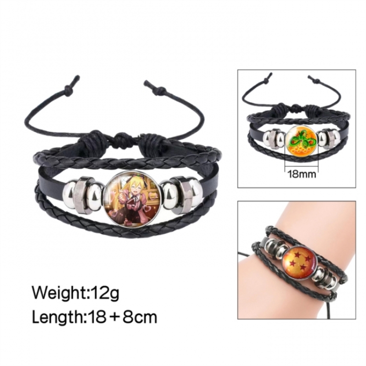 Sword Art Online Anime peripheral crystal leather rope bracelet price for 5 pcs 