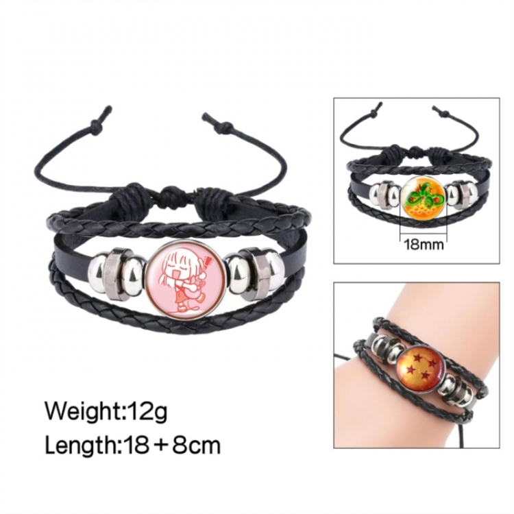 BOCCHI THE ROCK! Anime peripheral crystal leather rope bracelet price for 5 pcs 