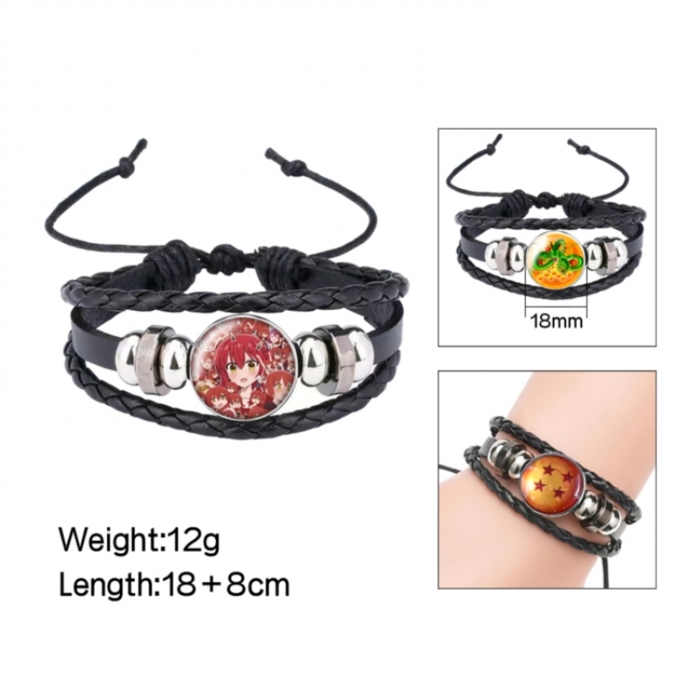 BOCCHI THE ROCK! Anime peripheral crystal leather rope bracelet price for 5 pcs 