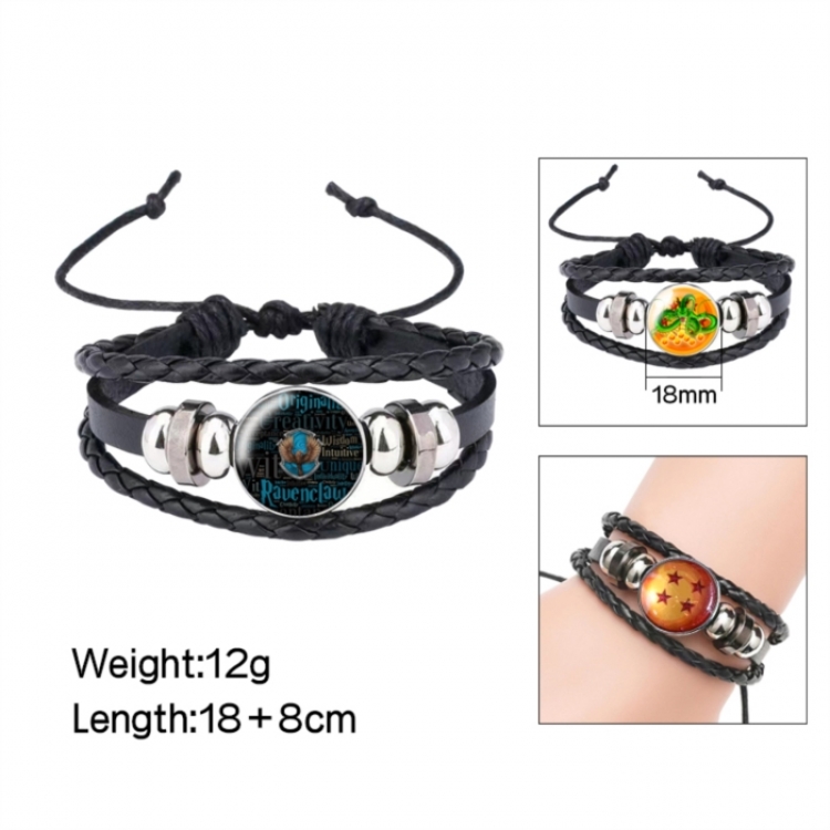 Harry Potter Anime peripheral crystal leather rope bracelet price for 5 pcs 