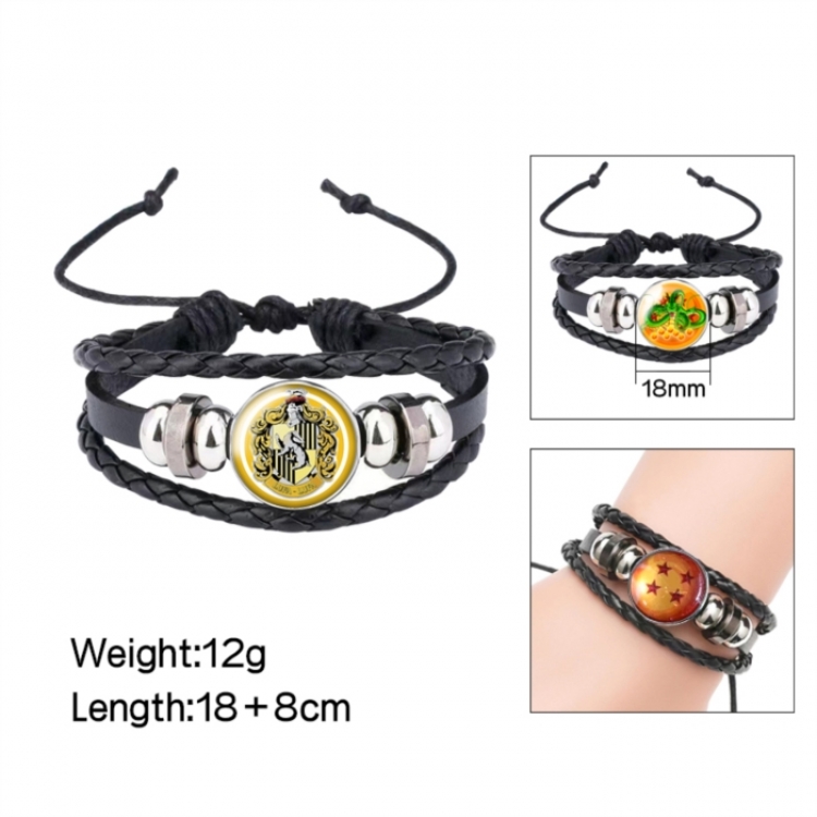 Harry Potter Anime peripheral crystal leather rope bracelet price for 5 pcs 
