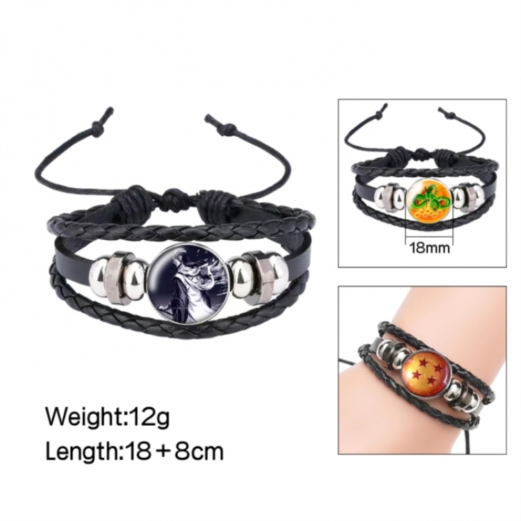 Bleach Anime peripheral crystal leather rope bracelet price for 5 pcs 