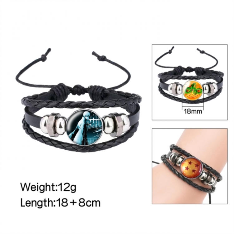 Bleach Anime peripheral crystal leather rope bracelet price for 5 pcs 