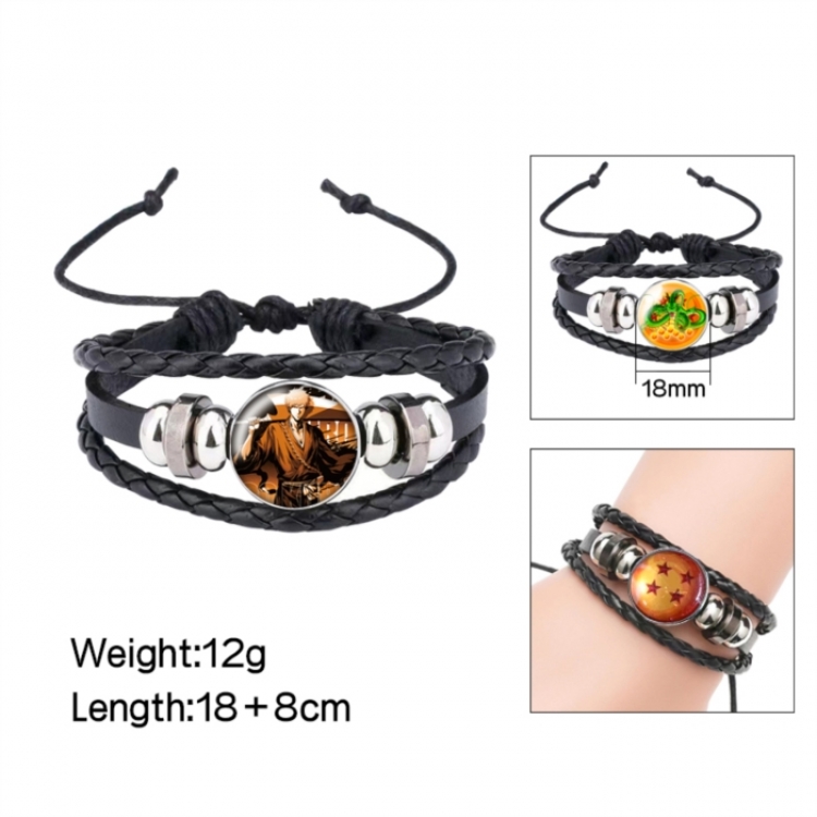 Bleach Anime peripheral crystal leather rope bracelet price for 5 pcs 