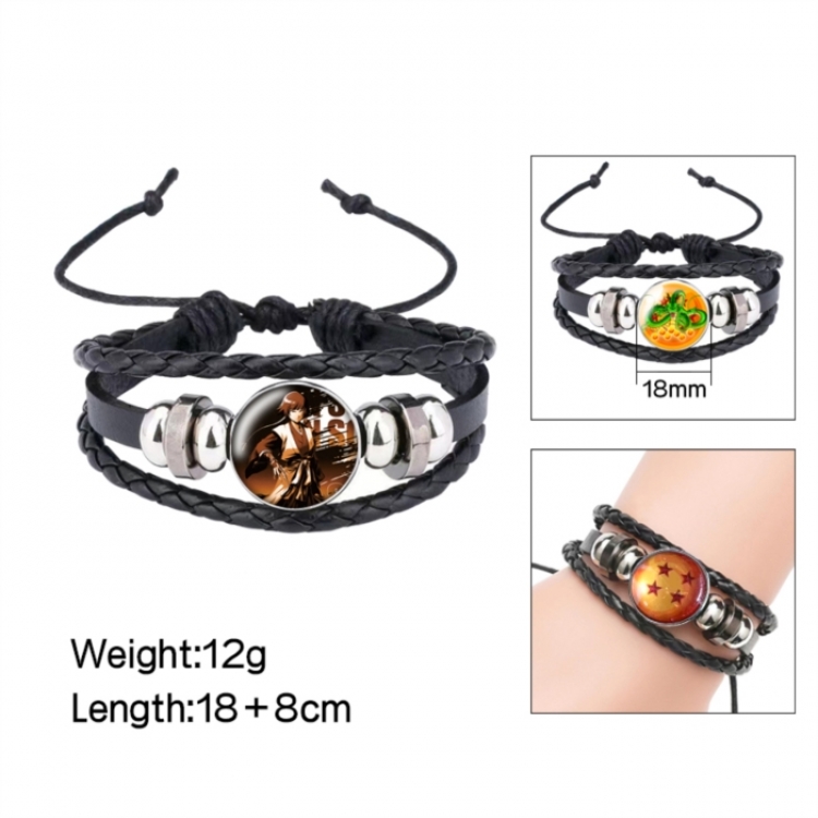 Bleach Anime peripheral crystal leather rope bracelet price for 5 pcs 