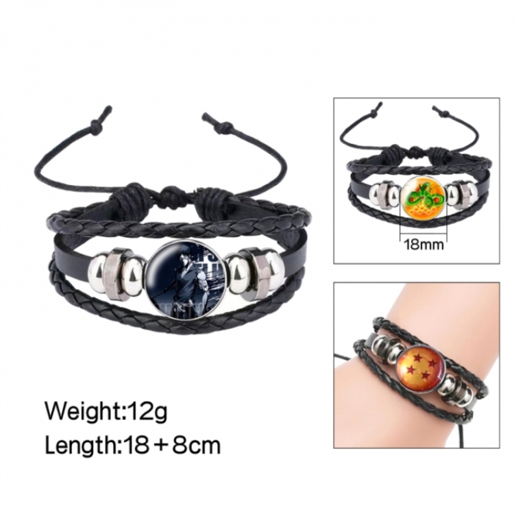 Bleach Anime peripheral crystal leather rope bracelet price for 5 pcs 