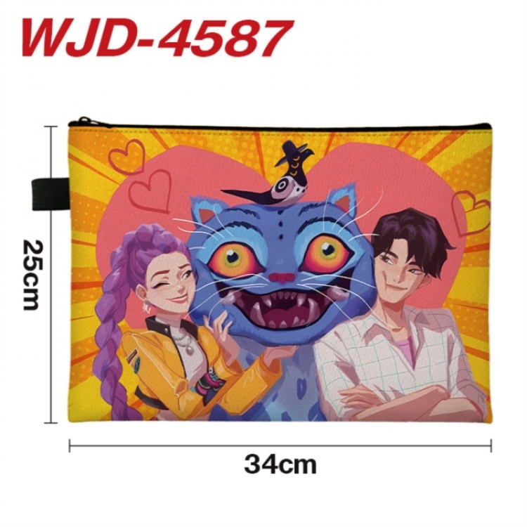 K-Pop Demon Hunters Anime Full Color A4 Document Bag 34x25cm 