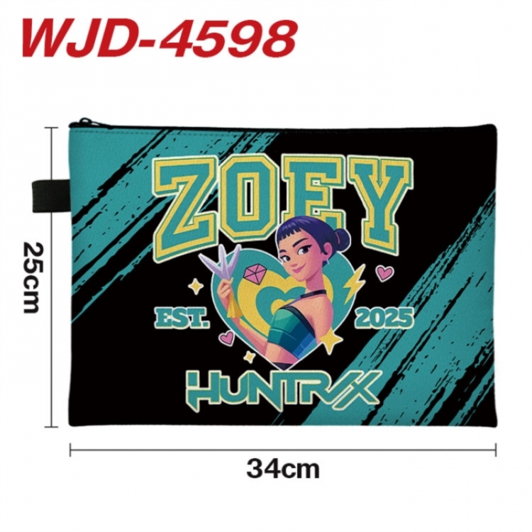 K-Pop Demon Hunters Anime Full Color A4 Document Bag 34x25cm 