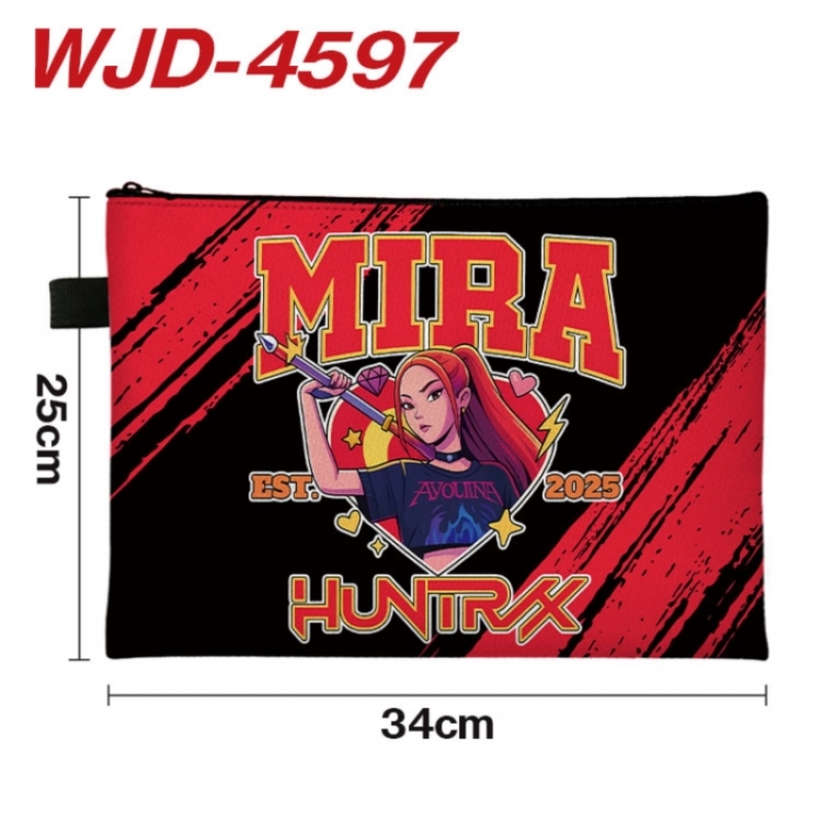 K-Pop Demon Hunters Anime Full Color A4 Document Bag 34x25cm 