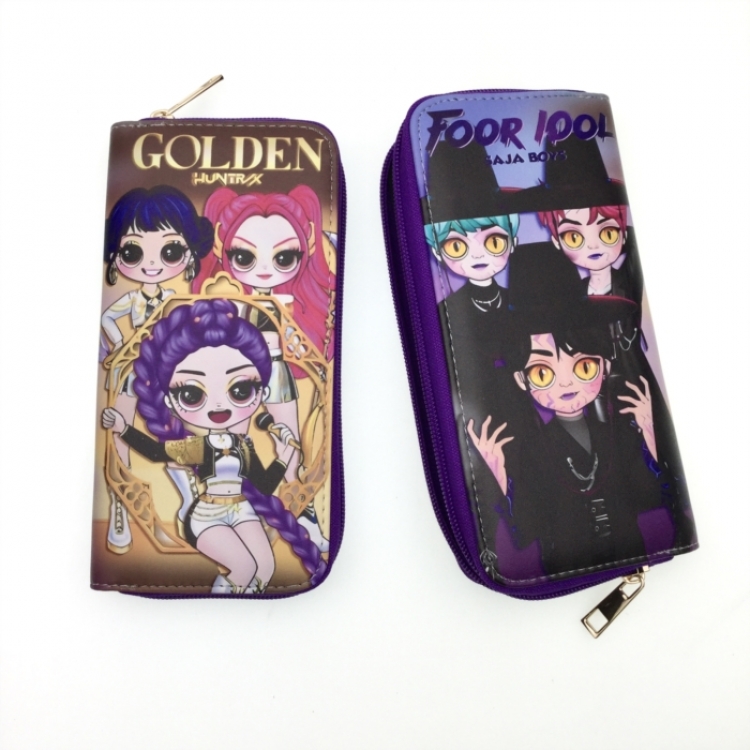 K-Pop Demon Hunters Full Color Printing Long section Zipper Wallet Purse