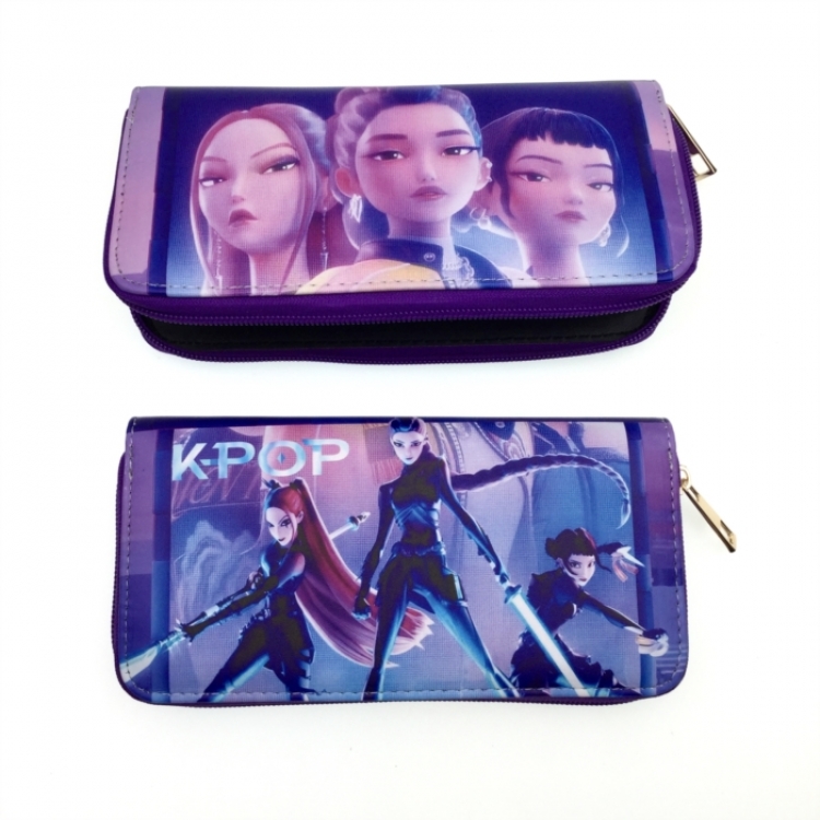 K-Pop Demon Hunters Full Color Printing Long section Zipper Wallet Purse