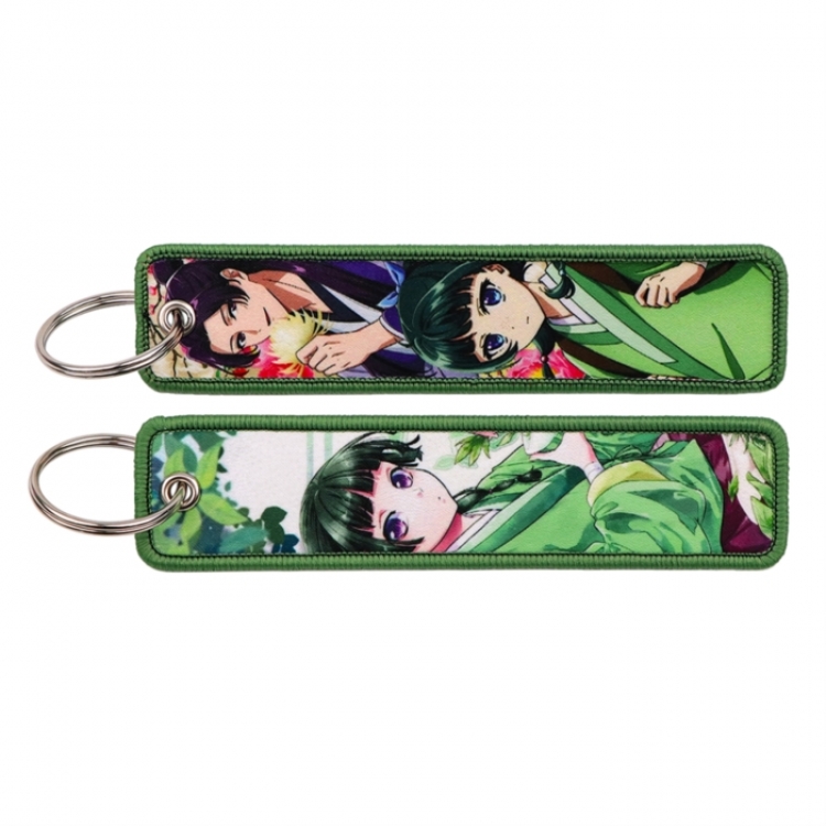 K-Pop Demon Hunters Double sided color woven label keychain with thickened hanging rope 13x3cm 10G price for 5 pcs