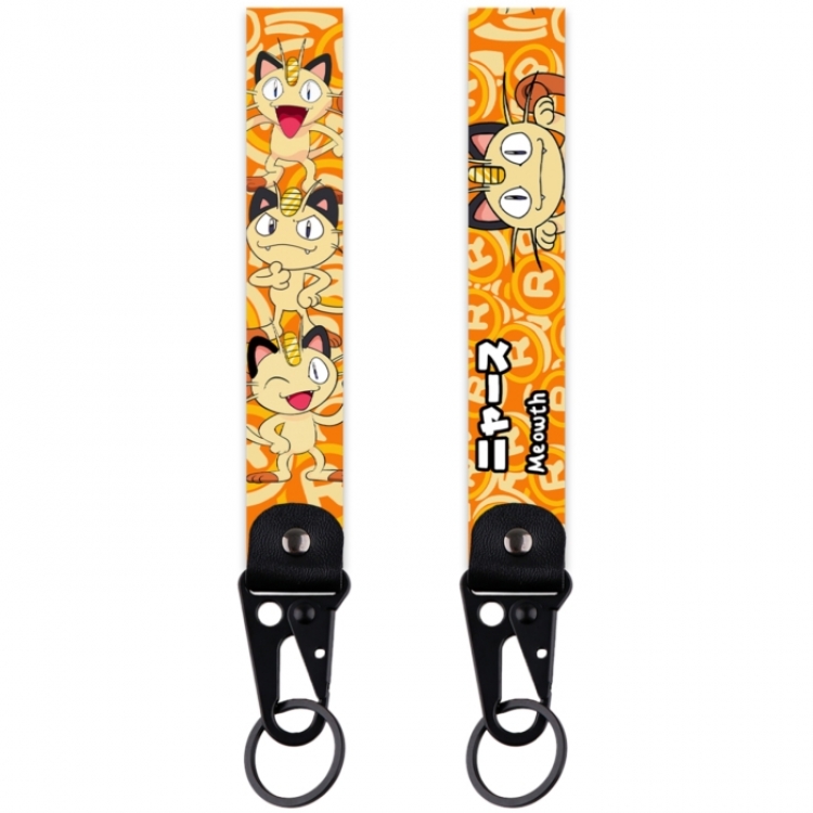 Pokemon Eagle Mouth Keychain Bag Hanging Piece Leather Rope Thickened Hanging Rope 9x2.5cm 30G price for 5 pcs