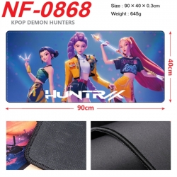 K-Pop Demon Hunters Anime peripheral lock edge mouse pad 90X40cm