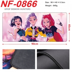 K-Pop Demon Hunters Anime peripheral lock edge mouse pad 90X40cm