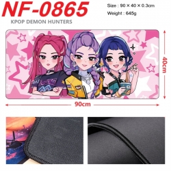 K-Pop Demon Hunters Anime peripheral lock edge mouse pad 90X40cm