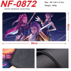 K-Pop Demon Hunters Anime peripheral lock edge mouse pad 90X40cm