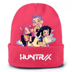 K-Pop Demon Hunters Anime peripheral colorful knitted hat