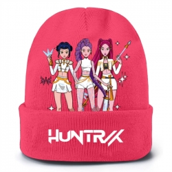 K-Pop Demon Hunters Anime peripheral colorful knitted hat