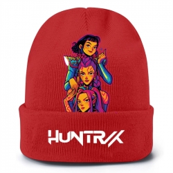 K-Pop Demon Hunters Anime peripheral colorful knitted hat