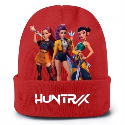 K-Pop Demon Hunters Anime peripheral colorful knitted hat